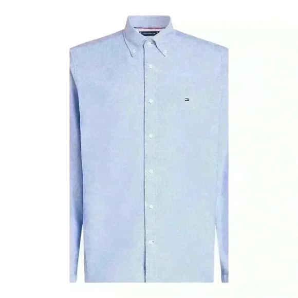Tommy Hilfiger blue Men’s Heritage Oxford Shirt Custom Fit Size L. - Picture 2 of 8